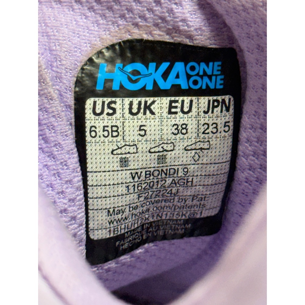 Hoka Bondi 8 Lavender Orange Running Shoes Sneakers 1162012 AGH Womens 6.5B - Picture 6 of 6